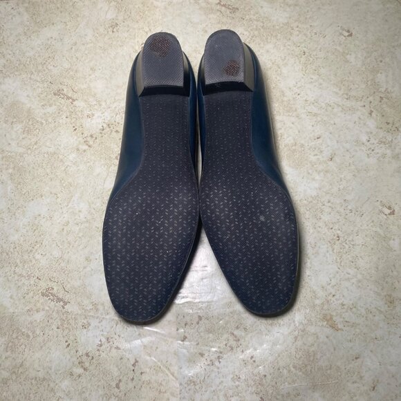 Womens Navy Leather Pumps By SAS Comfort Shoes Career Work Office - Picture 8 of 9